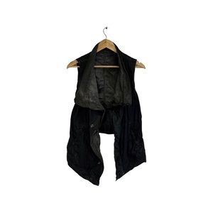 Rick Owens waxed black vest size M